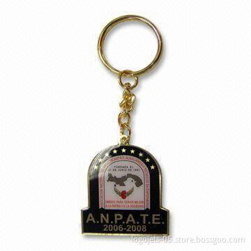 Printed Metal Keychain, Customized Designs are Welcome, Various Finishes are Available